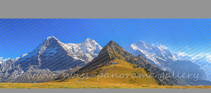 Männlichen Eiger Mönch Jungfrau Herbststimmung Schweizer Panorama Alpenpanorama