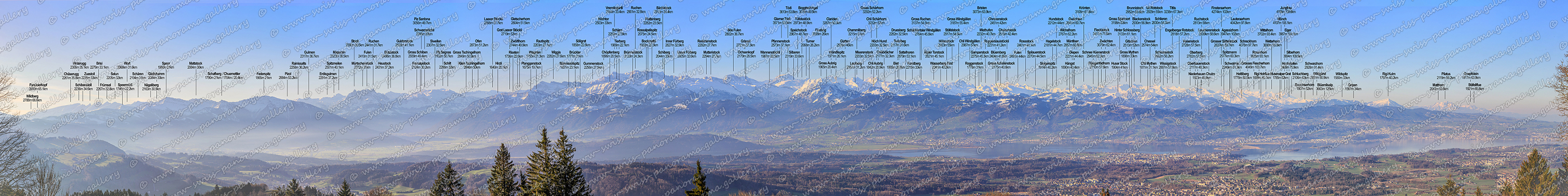 Zürichsee Bachtel Panorama Alpstein bis Berner Alpen