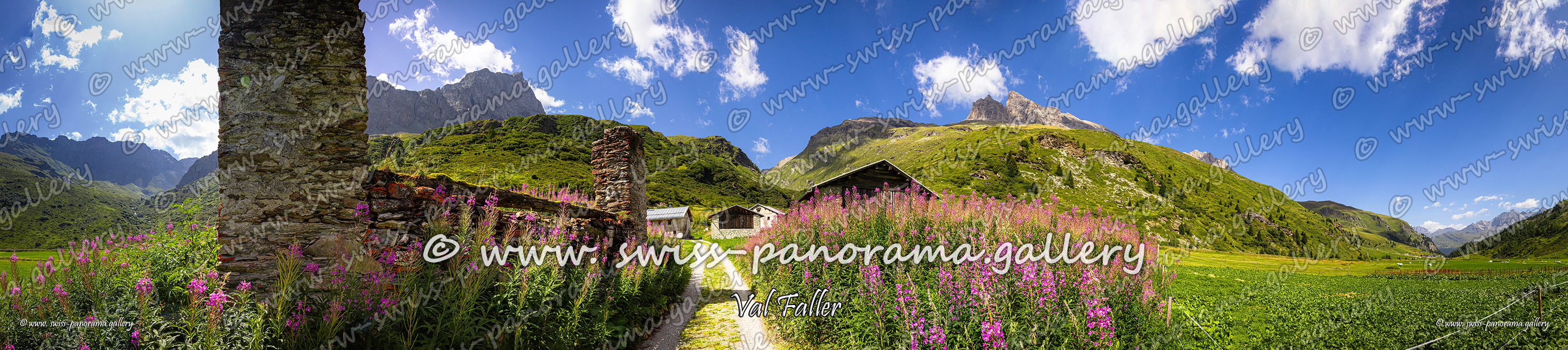 Panorama Gipfelpanorama von der Bergstation zu Gran Paradiso, Monte Rosa und den Walliser Viertausendern