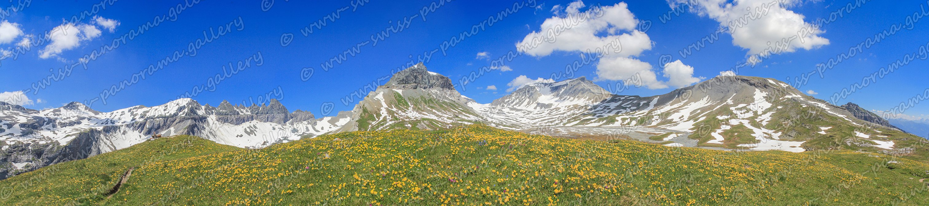 Swiss panorama Fil de Cassons Segnas Plain