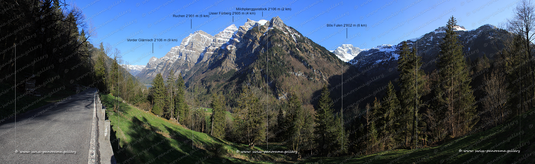 Schweizer Alpenpanorama Klöntalersee swiss-panorama.gallery