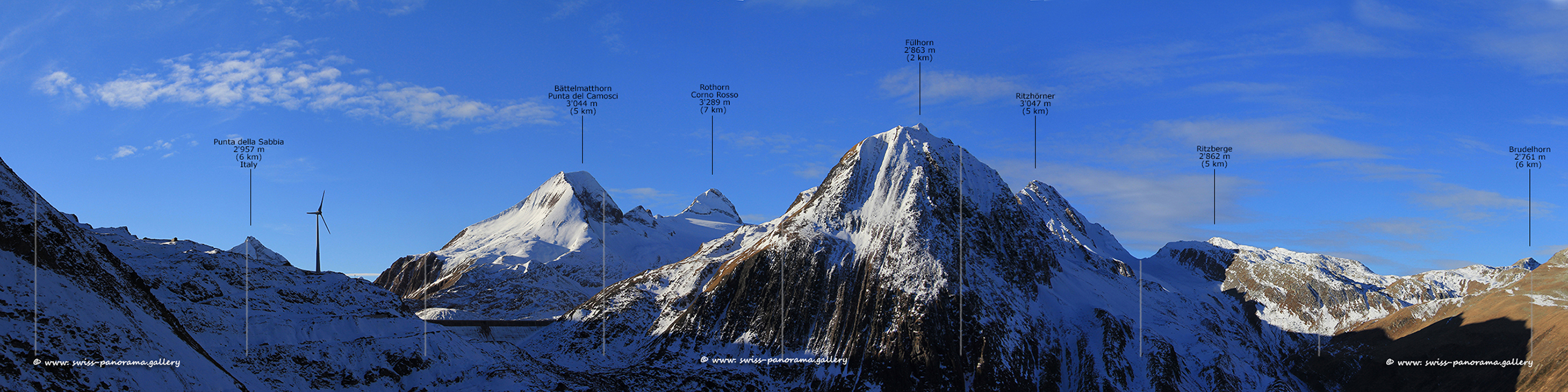 Switzerland Panorama Nufenen Pass Swiss Alps