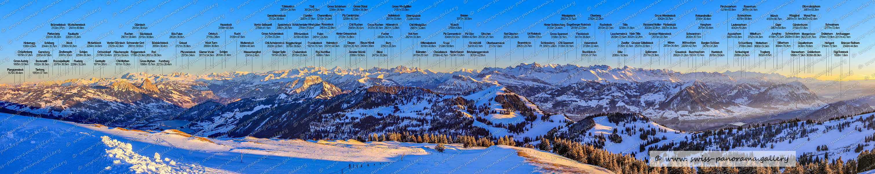 Swiss panorama Rigi panorama