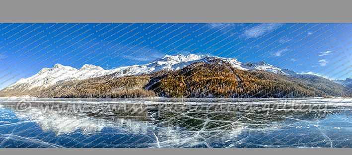 Oberengadin Silvaplanersee Schwarzeis Panorama Alpenpanorama