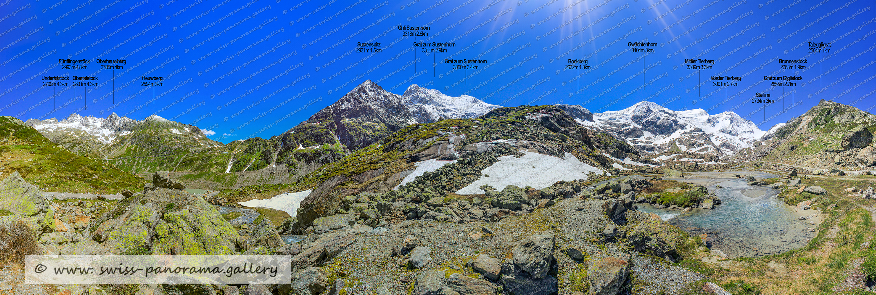 Susten Pass Gadmen Panorama Steingletscher