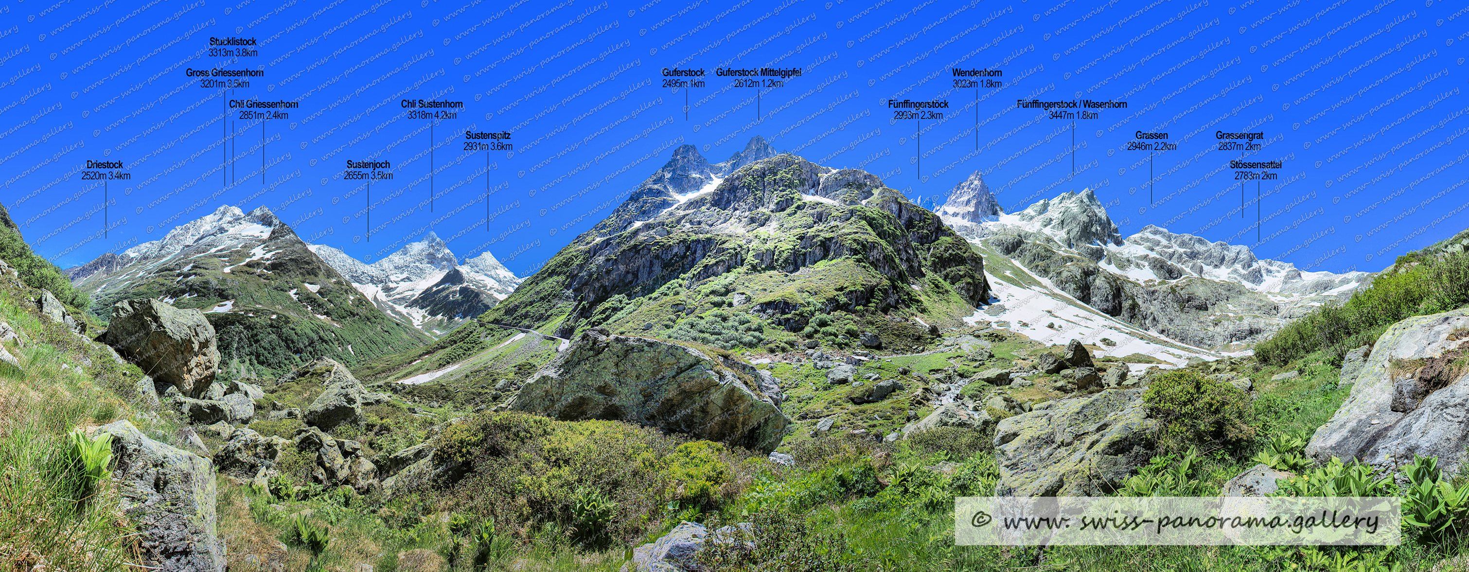 Susten Pass Panorama Meiental Chli Sustli