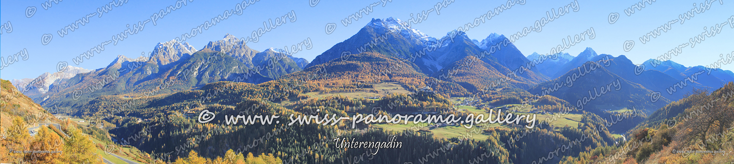Switzerland panorama Unterengadin Scuol Ftan