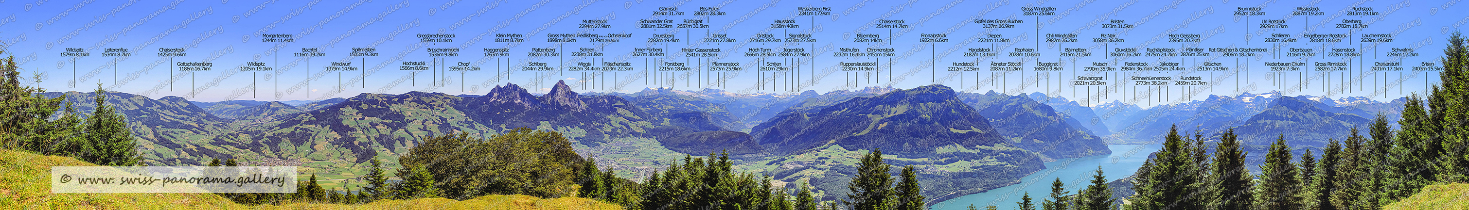 Alpen Panorama swiss-panorama gallery Urmiberg Blick über den Vierwaldstättersee