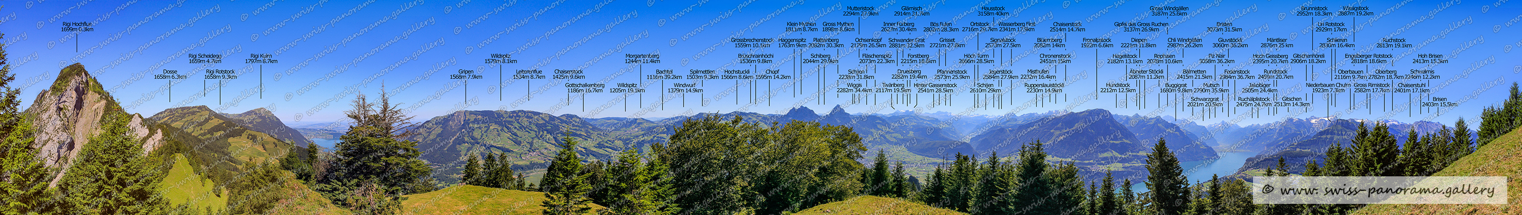 panoramic view from Urmiberg swiss-panorama gallery Alpenpanorama